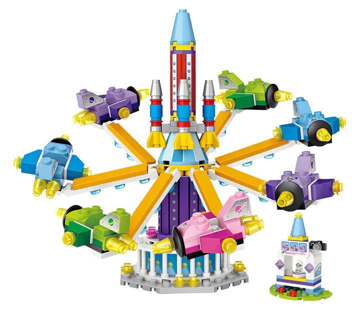 Bộ lắp ghép Máy bay xoay LOZ 1719, đồ chơi lắp ráp sân chơi giải trí đầy màu sắc cho bé gái 6 tuổi, giá tốt