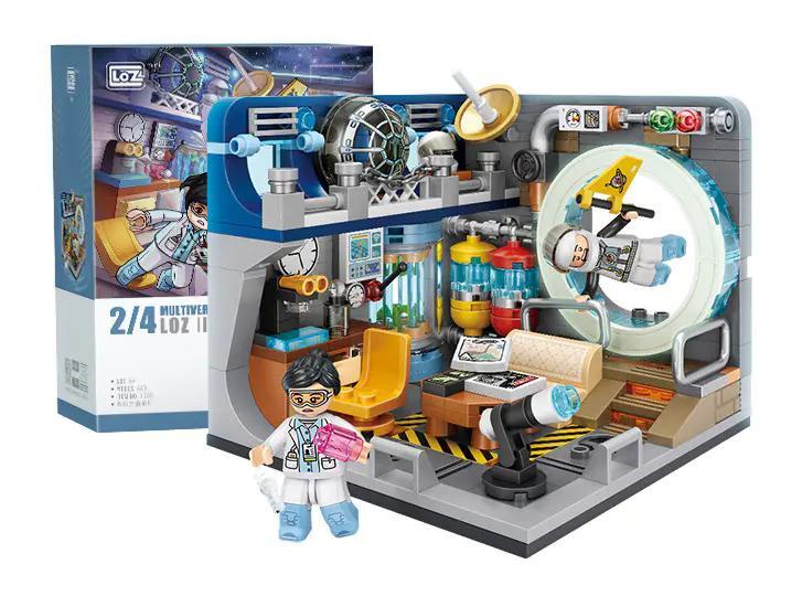 Bộ lắp ghép Cục Quản Lý Thời Không LOZ 1748 giá tốt, mô hình khoa học viễn tưởng cho bé trai 6 tuổi, bé gái 6 tuổi.