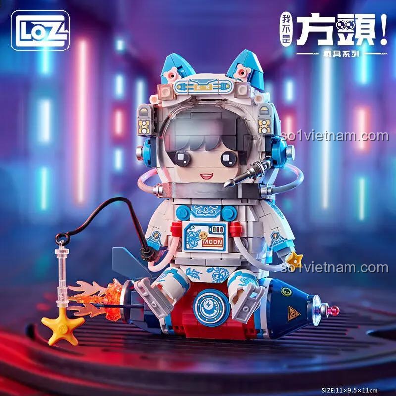 Bộ lắp ráp LOZ 1753 Phi hành gia 青花瓷 - 597 chi tiết, đồ chơi sáng tạo cho bé trai