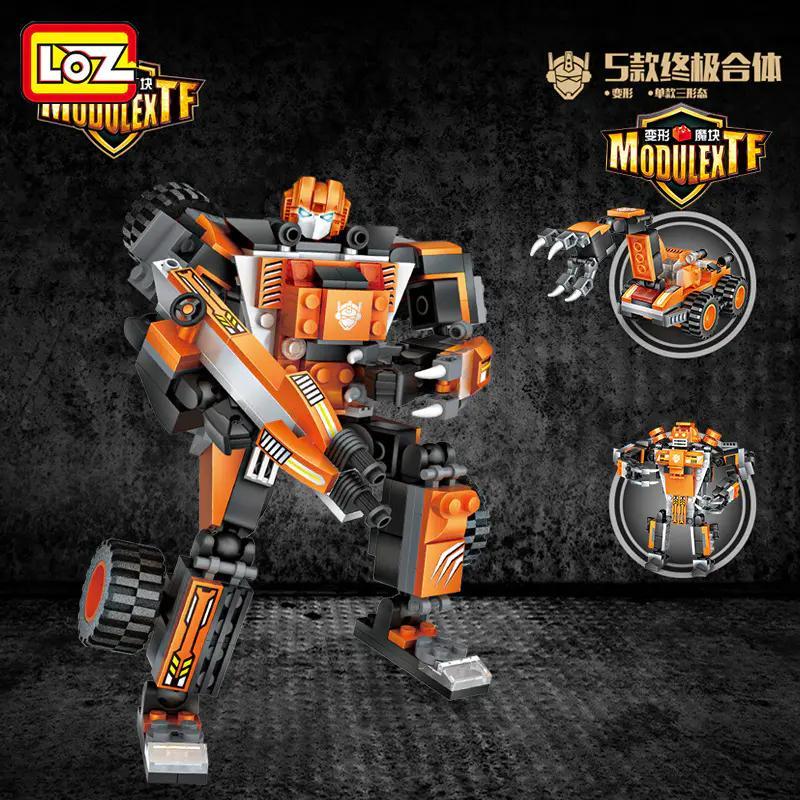 Bộ lắp ghép LOZ 1822 Siêu Đại Lực Thần ModulexTF: Xe Nâng Hàng Biến Hình 3 Trong 1, đồ chơi lắp ráp robot biến hình cho bé trai 6 tuổi, giá tốt
