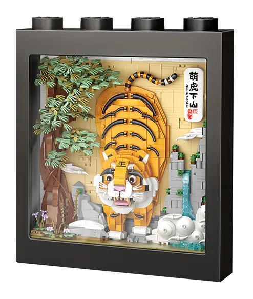 Bộ lắp ráp tranh 3D Mãnh Hổ Hạ Sơn LOZ 1906, đồ chơi mô hình sáng tạo cho bé 6 tuổi, giá rẻ.