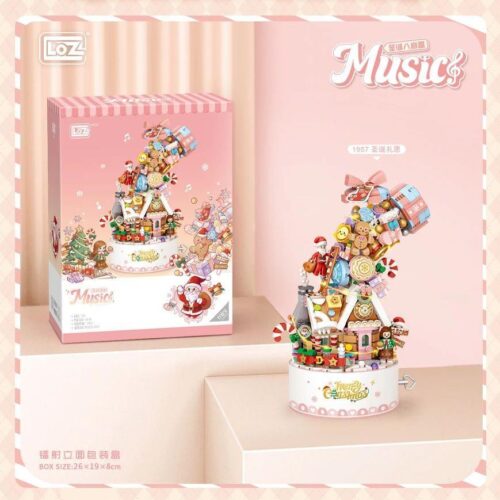 Bộ lắp ghép Hộp nhạc Giáng sinh LOZ 1957, đồ chơi lắp ráp Mô hình nhà bánh gừng LOZ, quà tặng độc đáo cho bé gái 8 tuổi giá tốt.