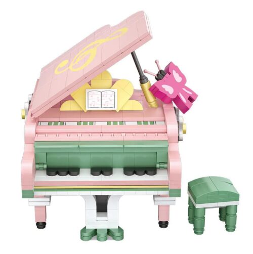 Bộ lắp ghép Đàn Piano Cổ Điển màu hồng LOZ 4107 cho bé gái 6 tuổi, giá rẻ.