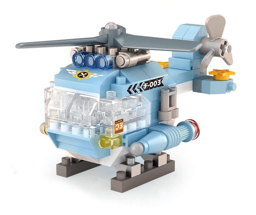 Bộ lắp ghép Máy bay trực thăng LOZ 8616, đồ chơi lắp ráp Trực thăng quân sự, chất lượng cao cho con trai 14 tuổi.
