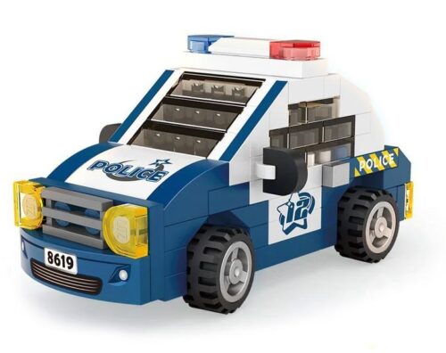 bộ đồ chơi Xe Cảnh Sát LOZ 8619, mô hình xe cảnh sát màu xanh trắng, đồ chơi lắp ráp cho con trai 14 tuổi, giá tốt