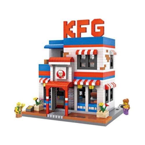 Bộ đồ chơi LOZ 9032 Mô hình cửa hàng KFC Ký Ức Tuổi Thơ cho bé trai 6 tuổi