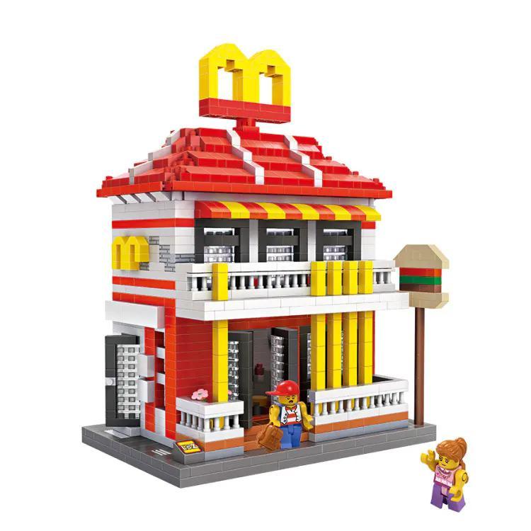 Bộ đồ chơi LOZ 9035 Nhà hàng thức ăn nhanh cho bé trai 6 tuổi