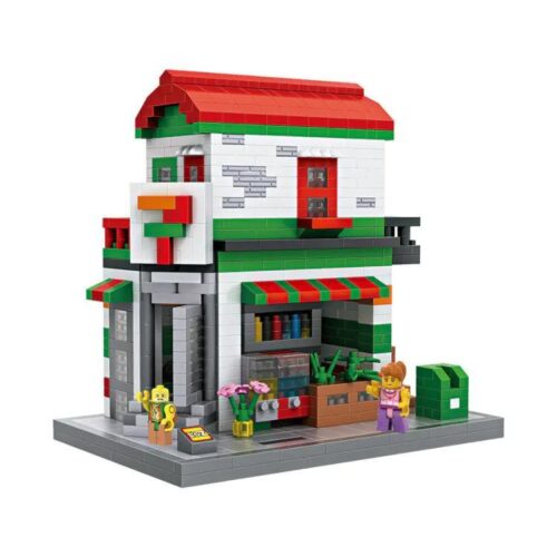 Bộ lắp ghép LOZ 9037 mô hình cửa hàng tiện lợi cho bé 6 tuổi