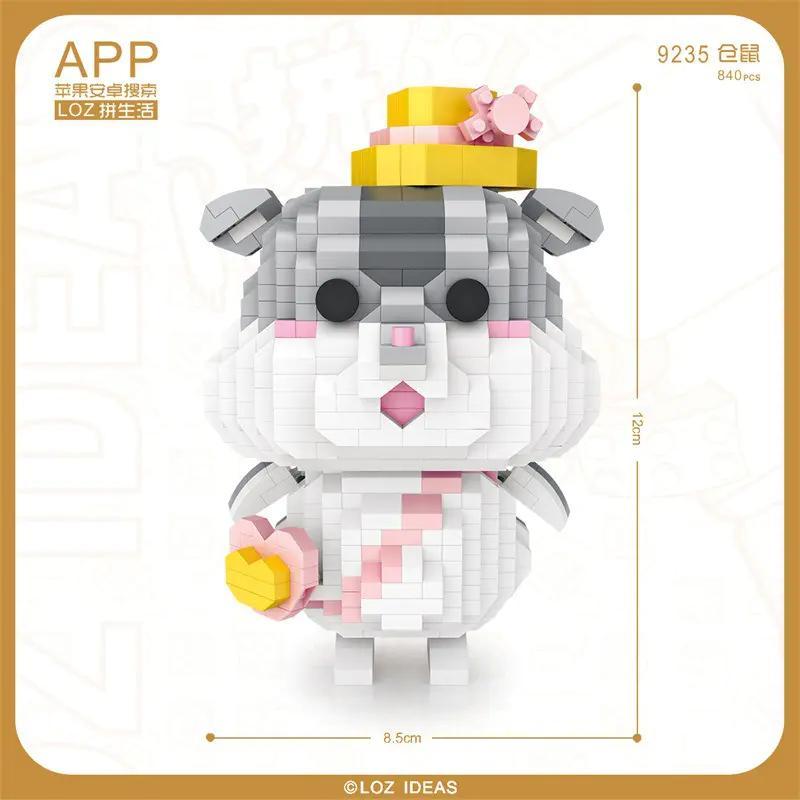 bộ lắp ghép Hamster LOZ 9235 dễ thương, đồ chơi lắp ghép LOZ 9235 cho bé gái 6 tuổi, mô hình Hamster mini block chất lượng cao giá tốt