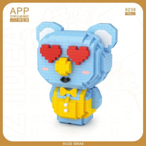 bộ lắp ghép Gấu Koala LOZ 9238 mắt trái tim đáng yêu, đồ chơi lắp ráp cho bé gái 6 tuổi giá tốt