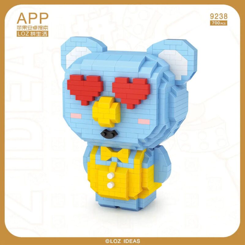 bộ lắp ghép Gấu Koala LOZ 9238 mắt trái tim đáng yêu, đồ chơi lắp ráp cho bé gái 6 tuổi giá tốt