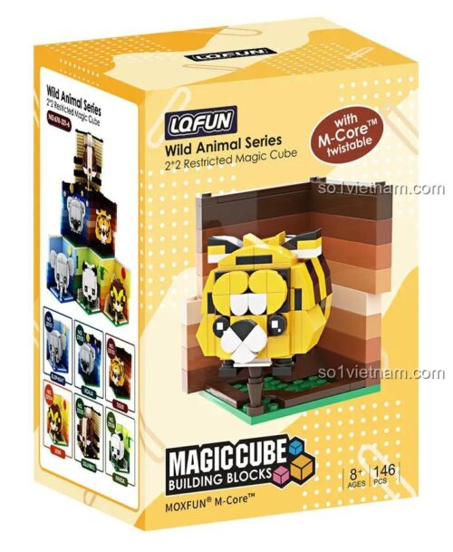 Hộp đồ chơi Rubik Hổ LQFUN 678-22103, bộ lắp ghép 146 chi tiết, dành cho bé 8 tuổi, có chức năng xoay như Rubik, giá rẻ.