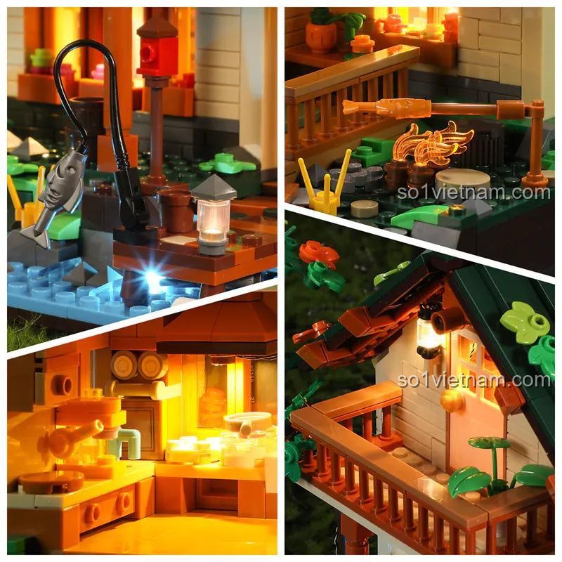 Chi tiết ban công ngôi nhà ven hồ Lumibricks FH9004, 1969 mảnh