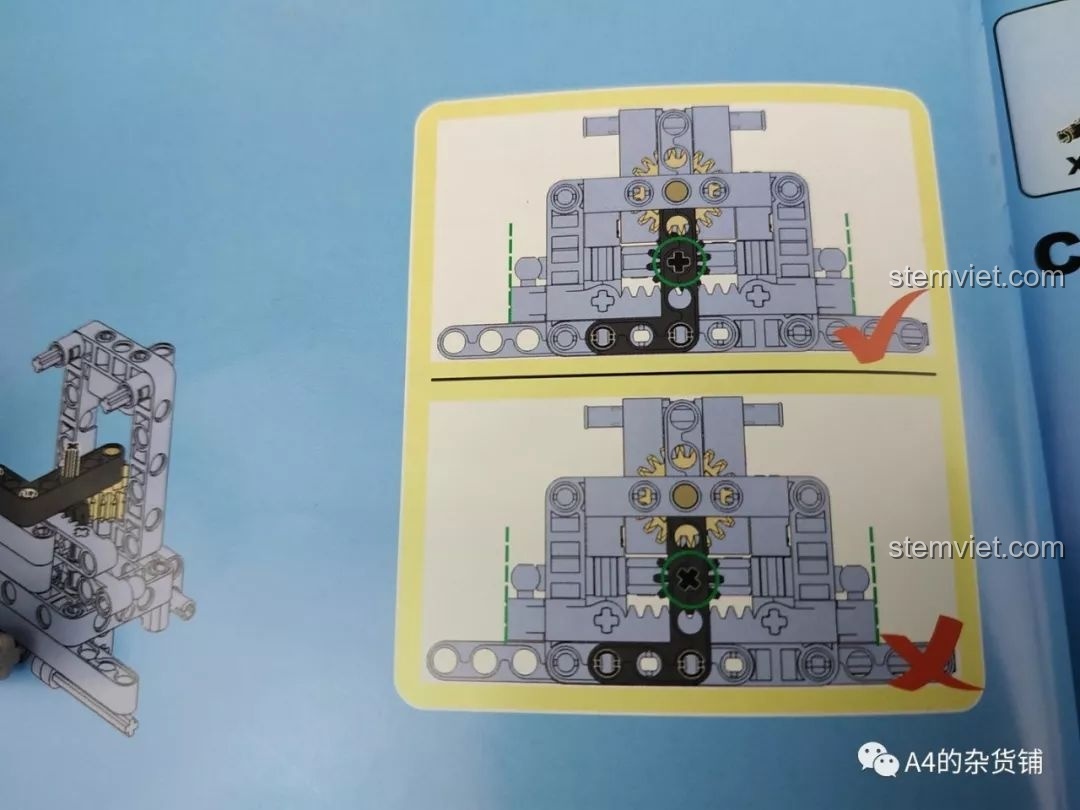 Hướng dẫn chi tiết trong sách về cách căn chỉnh chính xác hệ thống lái của mô hình CaDA C61016.