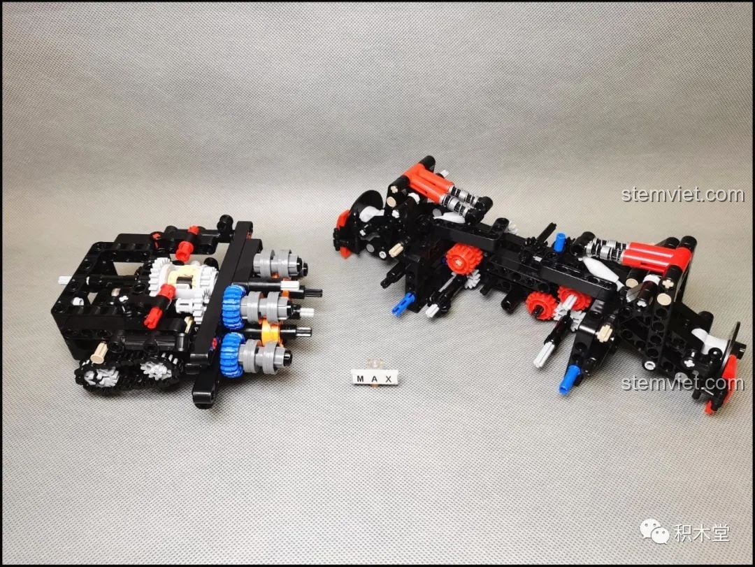 Lưu ý quan trọng khi lắp ráp bộ CaDA C61041, chốt đỏ dài chỉ cắm một phần.