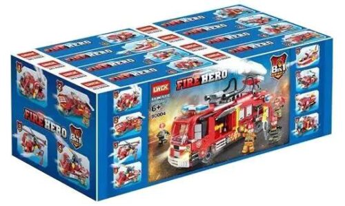 bộ lắp ghép Xe Cứu Hỏa Phản Lực LWCK 80004 hộp đồ chơi lắp ráp giá rẻ cho bé trai 6 tuổi