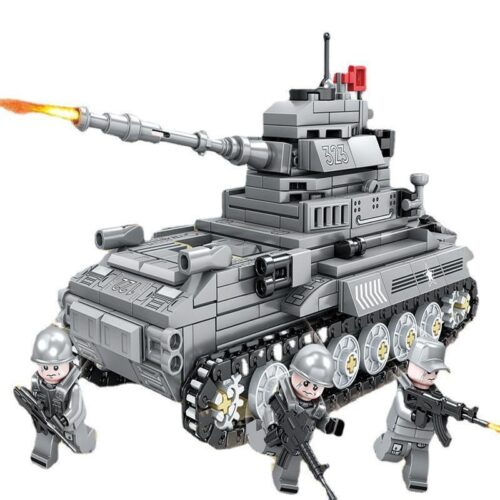 Bộ lắp ghép Xe Tăng Quân Sự LWCK 90021-3 Strong Army với 957 mảnh ghép, có 3 minifigure lính, phù hợp cho bé trai 6 tuổi rèn luyện tư duy chiến lược, giá tốt.