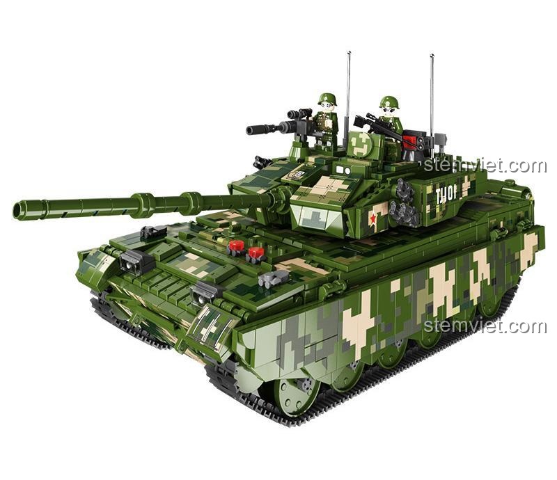Mô hình Xe Tăng Quân Sự Type 99 LWCK 90022 đồ chơi xây dựng, thiết kế tỉ mỉ, màu sắc chân thực.