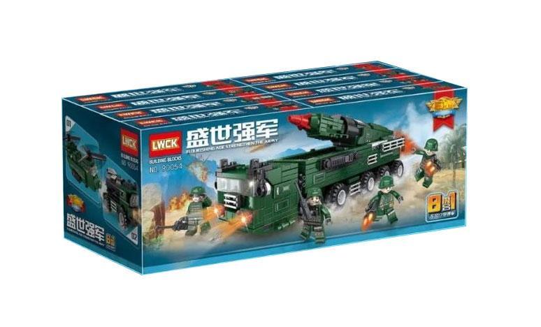 Bộ lắp ghép Xe Tải Tên Lửa Đông Phong 17 LWCK 90054, đồ chơi lắp ráp quân sự cho bé trai 6 tuổi, giá tốt, lắp ráp 8 kiểu độc đáo