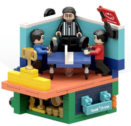 Bộ lắp ghép Magic Vigour T-8804 Đội tuyển bóng bàn Trung Quốc, đồ chơi mô hình cho bé trai 6 tuổi giá rẻ.