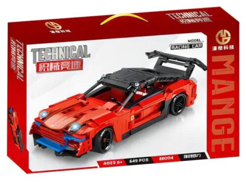 Bộ lắp ghép Mange 88004 Xe đua Ferrari 599 GTB Động cơ kéo lùi, đồ chơi lắp ráp cho bé trai 6 tuổi, giá tốt
