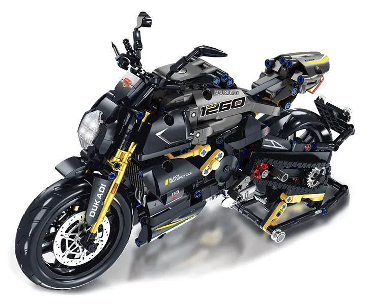 Hộp bộ lắp ghép Mange 88017 Xe mô tô Ducati 1260, 849 chi tiết, đồ chơi lắp ráp cho bé trai 6 tuổi, giá rẻ