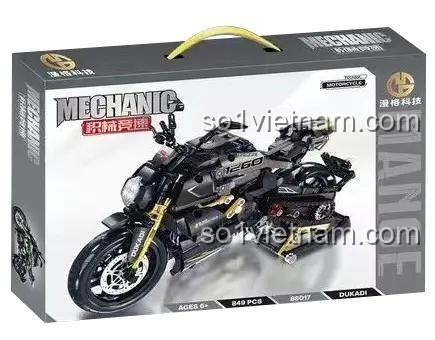 Đồ chơi mô hình Mange 88017 Xe mô tô Ducati 1260 chi tiết, bộ lắp ghép 849 mảnh cho bé trai 6 tuổi, giá tốt
