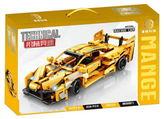 Hộp bộ lắp ghép Xe Đua McLaren Senna GTR Mange Technology 88006 màu vàng, đồ chơi lắp ráp cho bé trai 6 tuổi, giá tốt