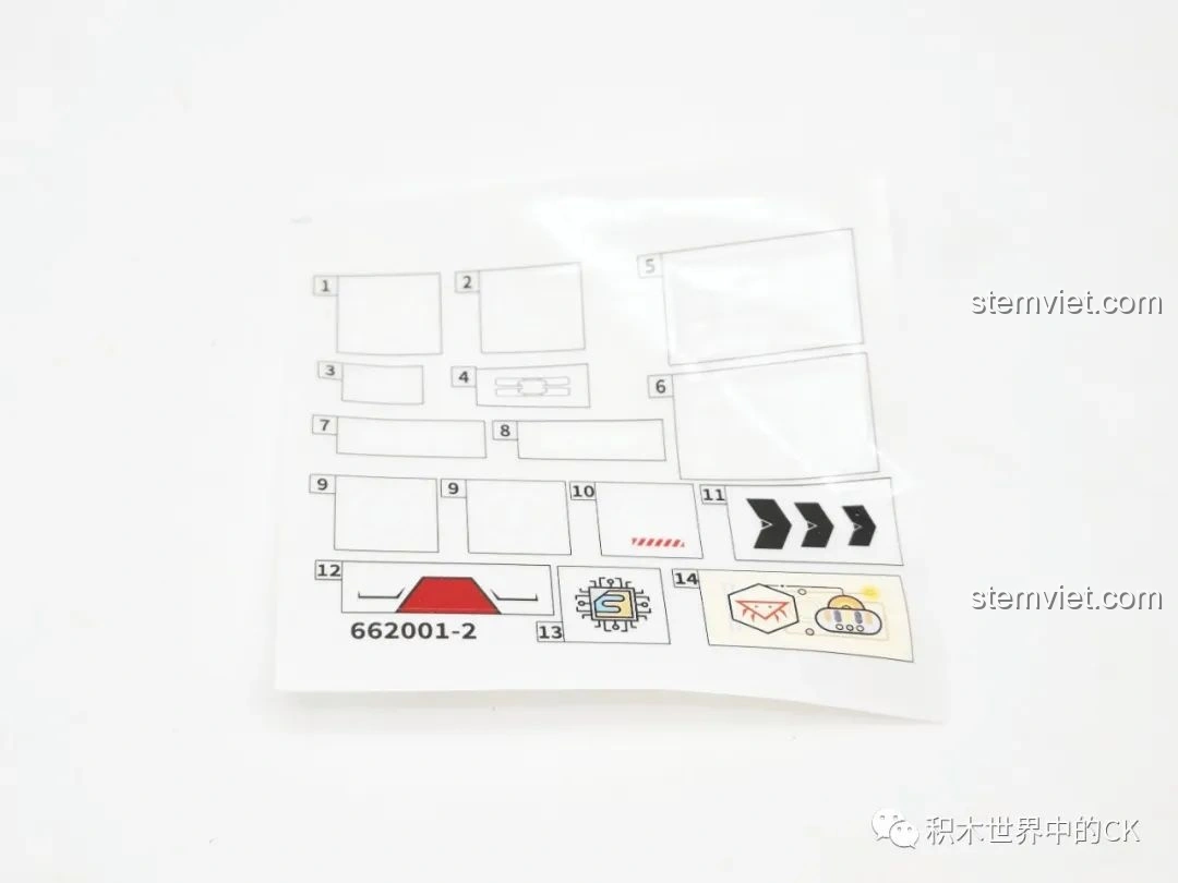 Các túi mảnh ghép được phân loại rõ ràng cho mô hình Cua trong bộ lắp ghép sinh vật biển sâu Zhe Gao 662001.