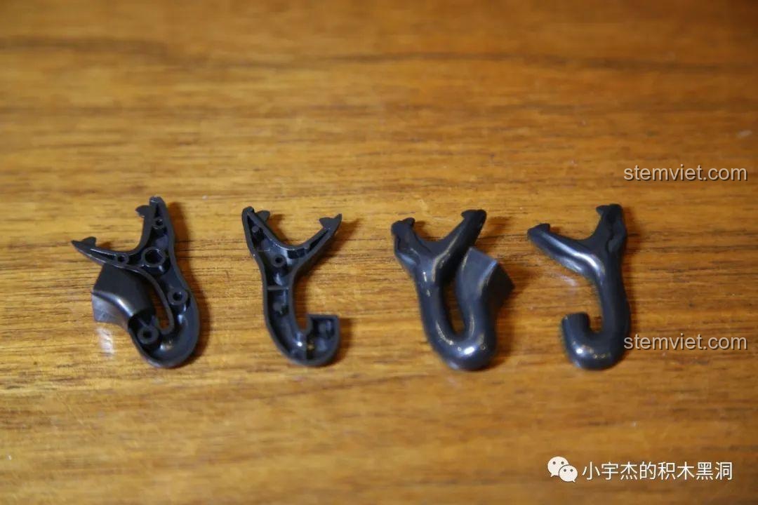 Các mảnh ghép đặc biệt để tạo hình đầu rắn trong bộ xếp hình Trận pháp rắn Leier, thiết kế độc đáo.