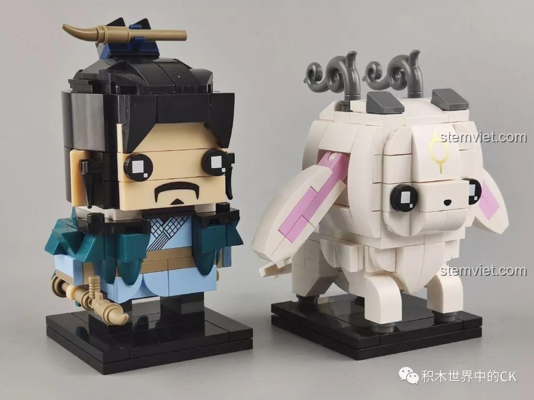 Các mảnh ghép và sách hướng dẫn của bộ đồ chơi lắp ráp Tiểu Cửu Keeppley A0124