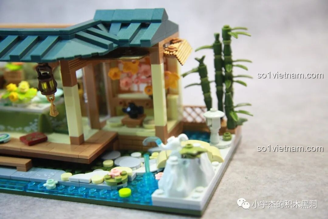 Toàn bộ mảnh ghép của gói số 3 trong bộ inbrixx 880018 Ngôi Nhà Nhật Bản Kumamon, đa dạng chi tiết cho tầng lầu.