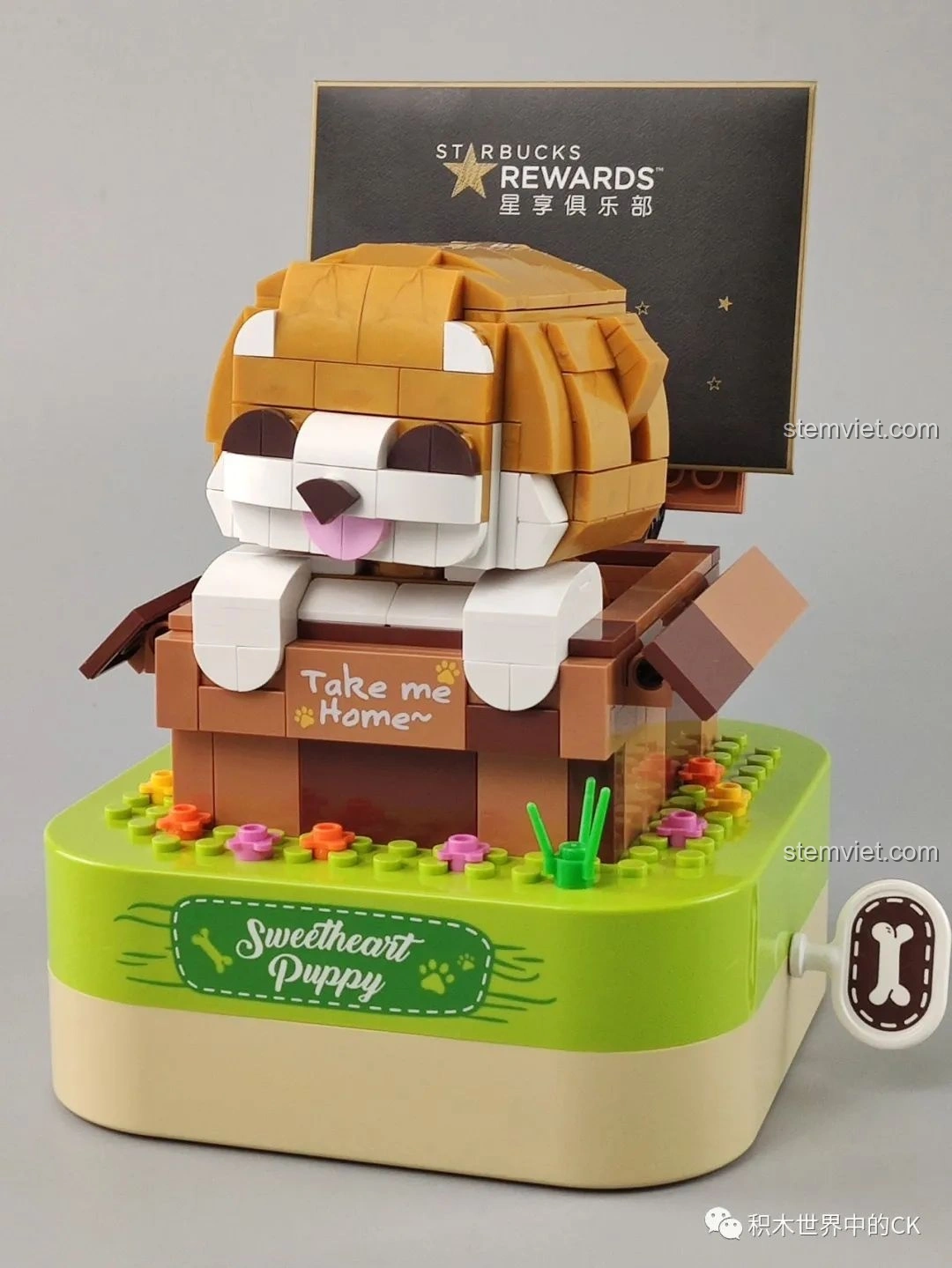 Các túi mảnh ghép và đế nhạc của bộ lắp ráp hộp nhạc xe kem ngọt ngào JK1605 JAKI