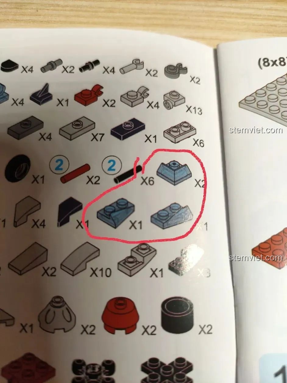 Mảnh ghép kết nối đặc biệt trong bộ WOMA C0897, một bộ phận quan trọng cho các mô hình MOC.