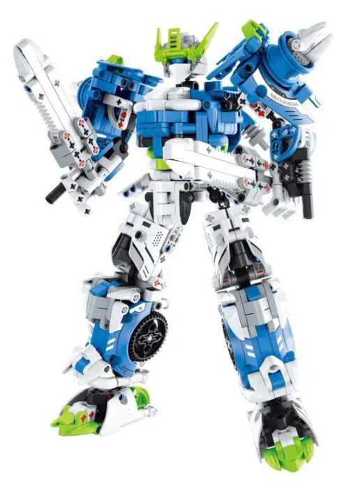 Cơ Giáp Lưỡi Xanh 6823 - Bộ đồ chơi lắp ráp robot chiến binh tương lai cho bé trai 14 tuổi, 1129 mảnh