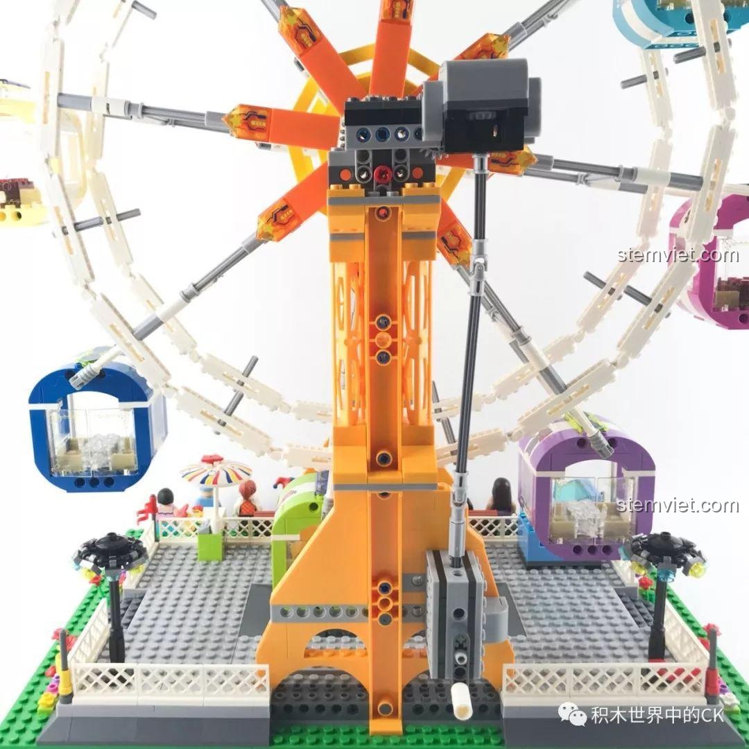 Cận cảnh mặt chú hề được in sắc nét ở trung tâm Vòng Quay Mặt Trời Winner 7036.