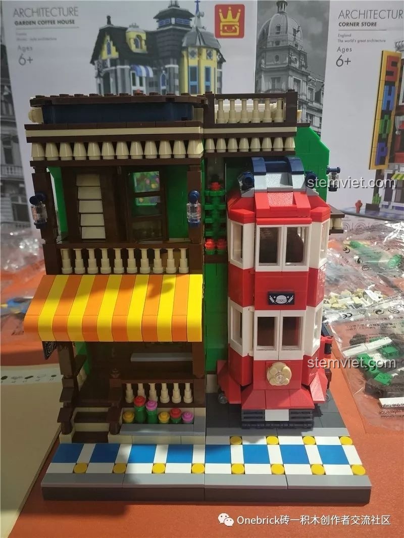 Mặt tiền của Nhà hàng BBQ WANGE 6313 sau khi hoàn thành hai tầng, sẵn sàng cho các chi tiết cuối cùng.