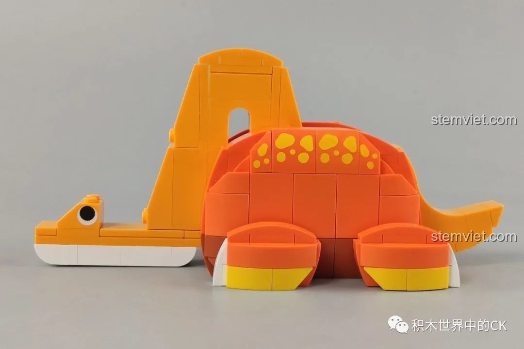 Mặt trên của khủng long cổ dài đa năng JAKI Fun Desk, không gian đựng bút