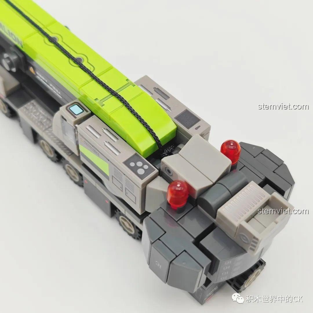 Mặt trước mô hình xe ủi SEMBO 705102 Zoomlion, với lưỡi ủi lớn và chi tiết cabin, sẵn sàng cho các nhiệm vụ san lấp.