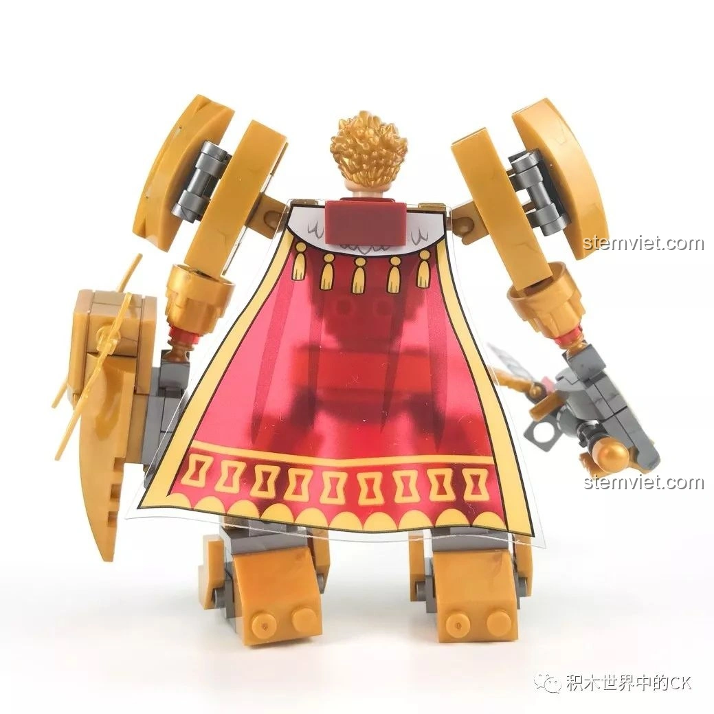 Mô hình Mecha Arthur SEMBO 11859 tạo dáng khó, chứng tỏ độ ổn định và khả năng giữ thăng bằng.