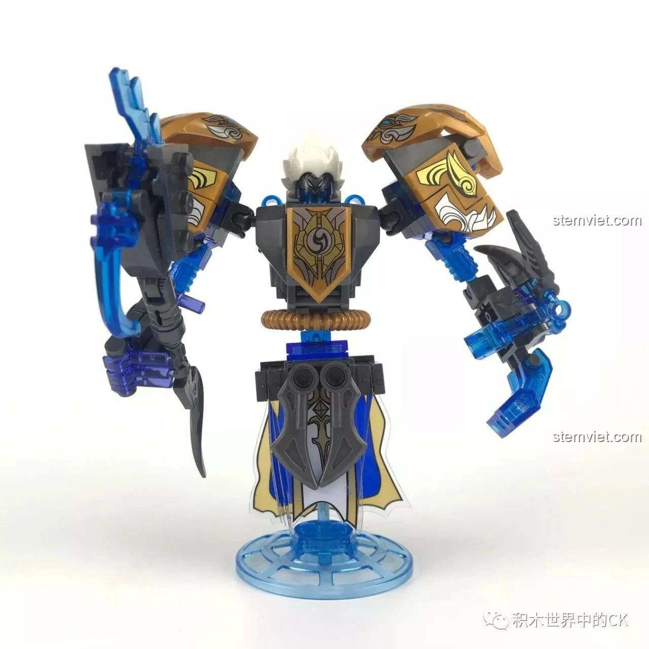 Góc nhìn khác của Mô hình Mecha Chung Quỳ SEMBO 11858, thể hiện sự cân đối và chi tiết.