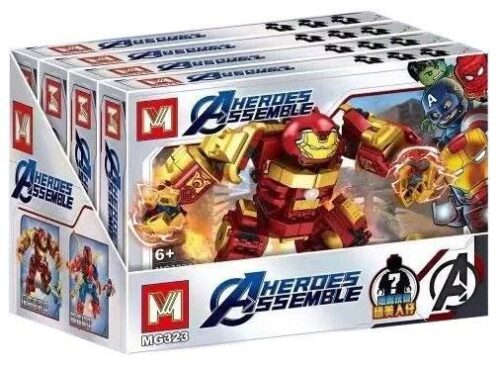 Bộ lắp ráp MG MG323 4 mô hình Mecha Siêu Anh Hùng Anti-Hulk, Spider-Man, Hulk, Captain America cho bé trai 6 tuổi, đồ chơi lắp ráp chất lượng cao giá tốt.