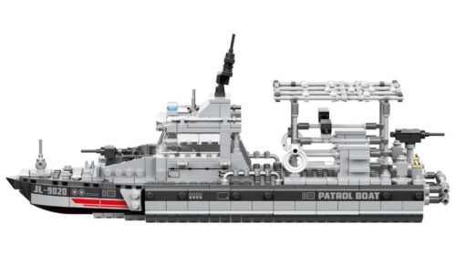 Tàu Tuần Tra Quân Sự Jiao Long - Bộ Lắp Ghép Quân Sự 826 Chi Tiết