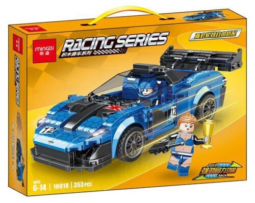Bộ lắp ráp Mingdi 10018 Xe Đua McLaren Xanh Dương 353 mảnh, đồ chơi lắp ráp xe đua cho bé trai 6 tuổi, chất lượng cao, giá tốt