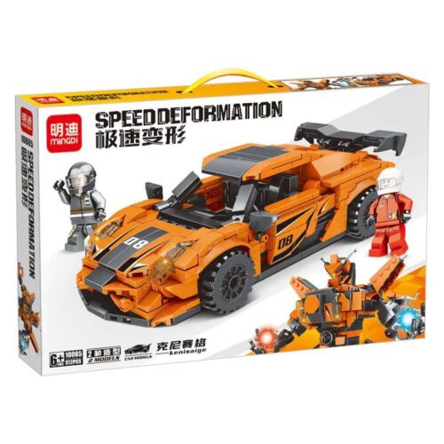 bộ lắp ghép Siêu xe Koenigsegg biến hình robot minGDi 10085, đồ chơi lắp ráp cho bé trai 6 tuổi, giá tốt
