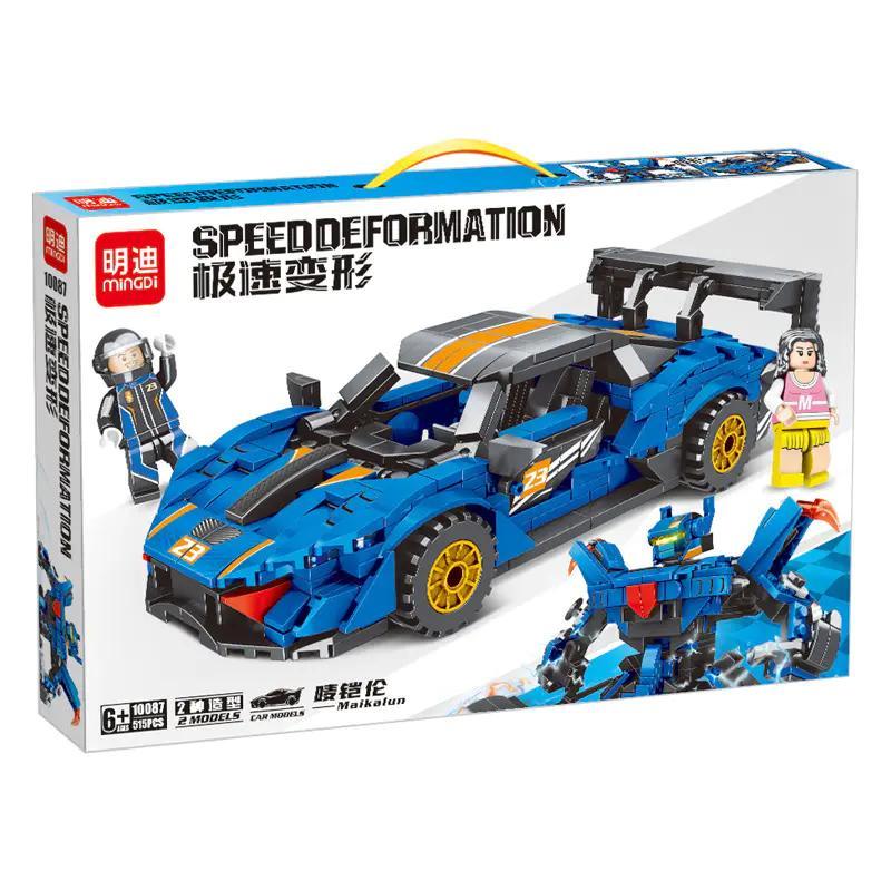 Bộ lắp ghép Siêu Xe Biến Hình McLaren Senna MingDi 10087, đồ chơi lắp ráp cho bé trai 6 tuổi, giá tốt, có ảnh hộp sản phẩm