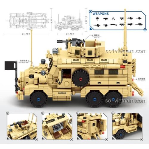 Mô hình xe chống mìn và phục kích Heavy Weapons MingDi K0265
