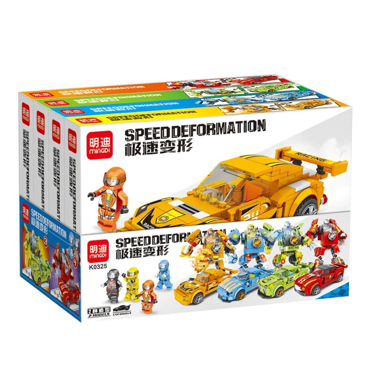 Bộ lắp ráp Robot biến hình từ xe đua MINGDI K0325 cho bé trai 6 tuổi, giá rẻ, chất lượng tốt.