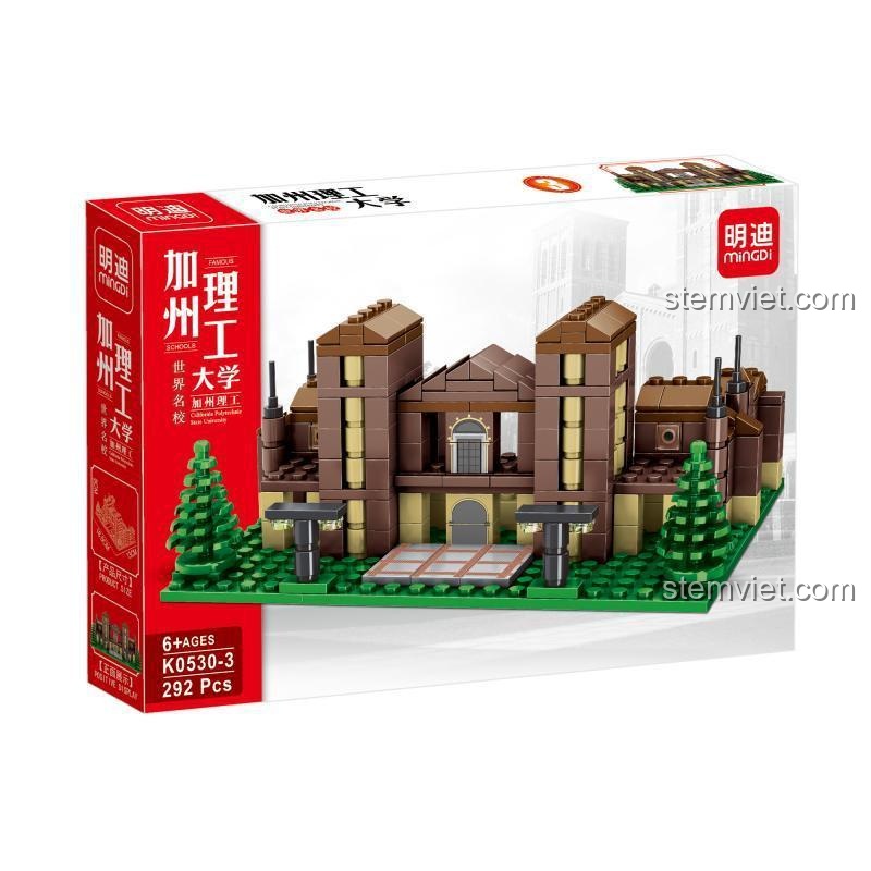 Mô hình Đại học Công nghệ California (Caltech) từ bộ MINGDI K0530-3 với 292 mảnh ghép. Bộ xếp hình K0530 dành cho người yêu kiến trúc.