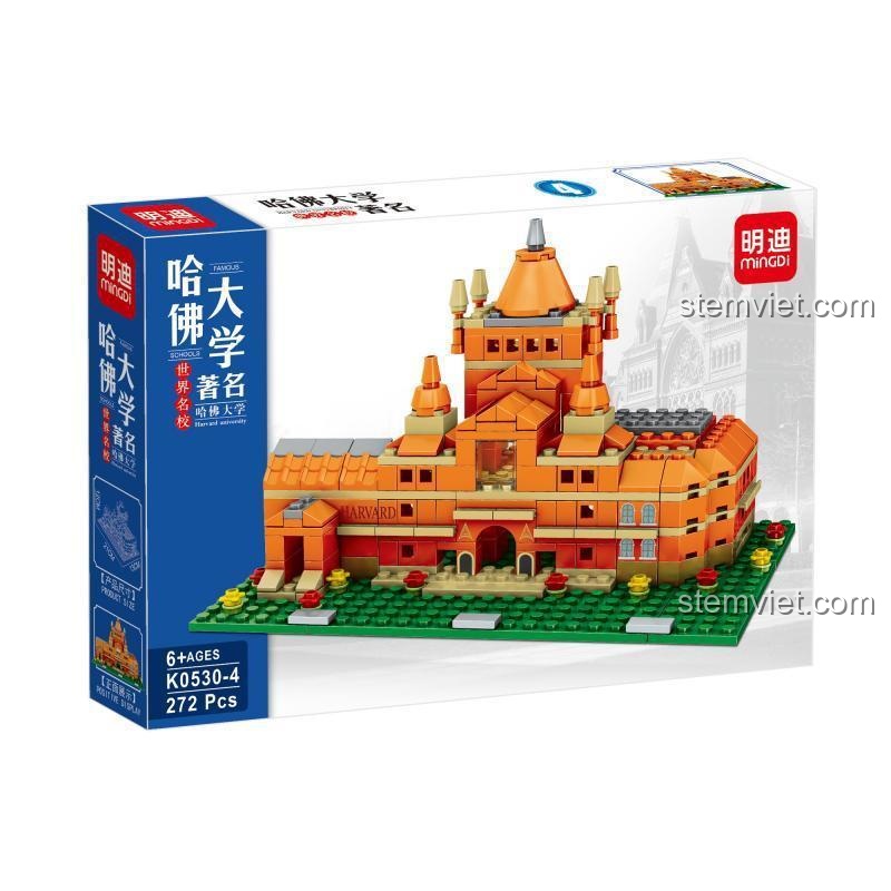 Mô hình Đại học Harvard từ bộ MINGDI K0530-4 với 272 mảnh ghép. Bộ lắp ráp Đại học Harvard là món quà tri thức ý nghĩa.